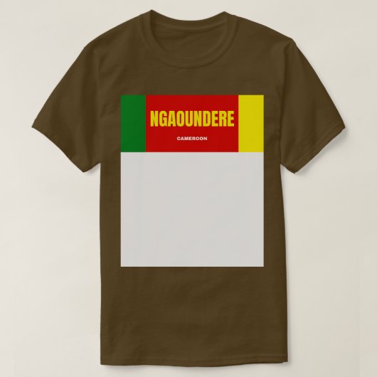 カメルーン国旗の色 Tシャツ (デザイン正面)