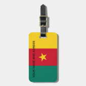 カメルーン国旗の荷物タグ ラゲッジタグ (正面縦)