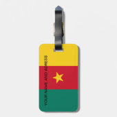 カメルーン国旗の荷物タグ ラゲッジタグ (裏面縦)