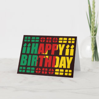 カメルーン国旗の誕生日カード カード