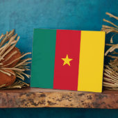 カメルーン国旗の額 フォトプラーク (側面)