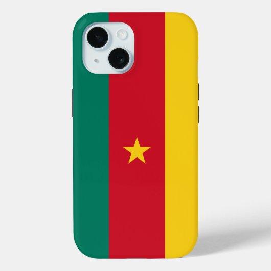 カメルーン国旗のApple iPhone 15 Case-Mate iPhoneケース (裏面)