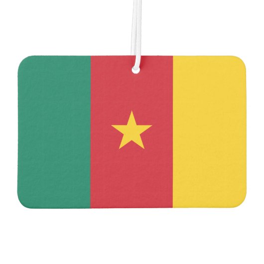 カメルーン国旗を持つカーエアーフレッシュナー カーエアーフレッシュナー (裏面)