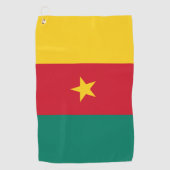 カメルーン国旗を持つゴルフタオル ゴルフタオル (正面)