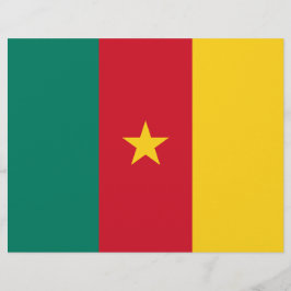 カメルーン国旗を持つレターヘッド レターヘッド