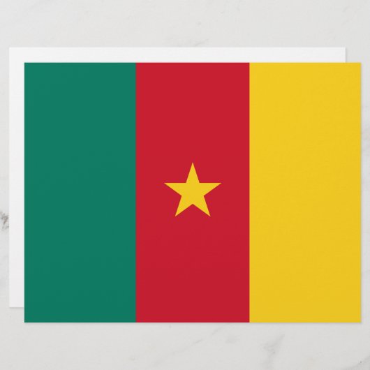 カメルーン国旗を持つレターヘッド レターヘッド (正面/裏面)
