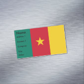カメルーン国旗を持つ名刺マグネット マグネット名刺 (インサイチュ)