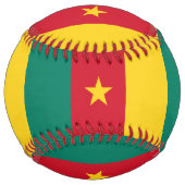 カメルーン国旗を持つ愛国的なソフトボール ソフトボール (裏面)