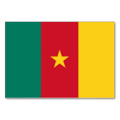 カメルーン国旗を持つ愛国的なテーブルカード テーブルナンバー (裏面)