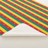 カメルーン国旗を持つ愛国的シェルパ毛布 シェルパブランケット (3/4)