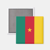 カメルーン国旗を持つ磁石 マグネット (正面/裏面)