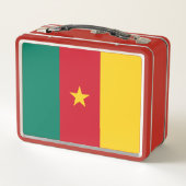 カメルーン国旗を持つ金属製ステンレス弁当箱 メタルランチボックス (裏面)