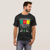 カメルーン国旗カメルーンのクリスマスセーター Tシャツ (正面フル)