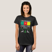 カメルーン国旗カメルーンのクリスマスセーター Tシャツ (正面フル)