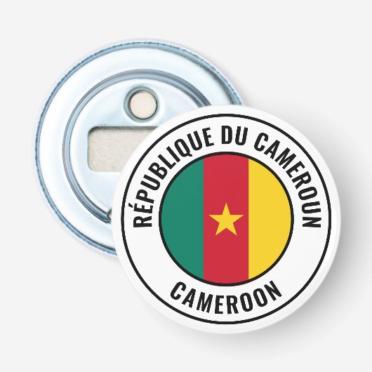 カメルーン国旗ゴージャスな愛国心ボトルオープナー 栓抜き (正面)