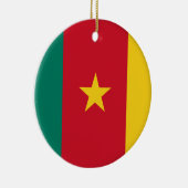 カメルーン国旗セラミックオーナメント セラミックオーナメント (右)