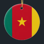 カメルーン国旗セラミックオーナメント セラミックオーナメント<br><div class="desc">カメルーン国旗セラミックオーナメント</div>