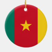 カメルーン国旗セラミックオーナメント セラミックオーナメント (裏面)