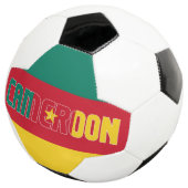 カメルーン国旗緑の赤い黄色の三色愛国  サッカーボール (3/4)