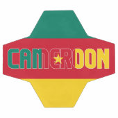 カメルーン国旗緑の赤い黄色の三色愛国  サッカーボール (フラット)