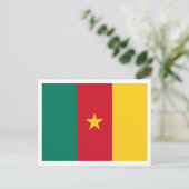 カメルーン国旗、カメルーン国旗 ポストカード (スタンド正面)