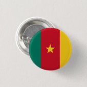 カメルーン国旗、カメルーン国旗 缶バッジ (正面&裏面)