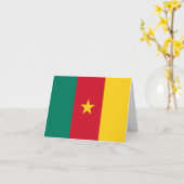 カメルーン国旗 カード (黄色い花)