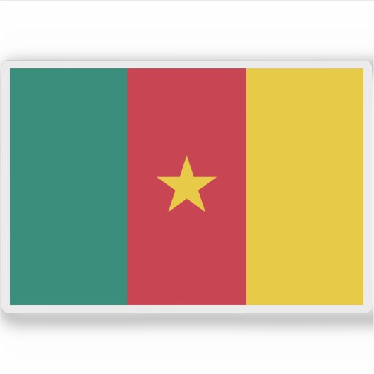 カメルーン国旗 シール (正面)