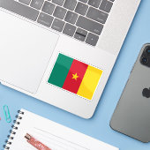 カメルーン国旗 シール (ノートパソコンとiPhone)