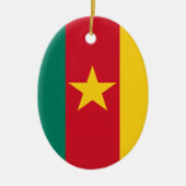カメルーン国旗 セラミックオーナメント (正面)