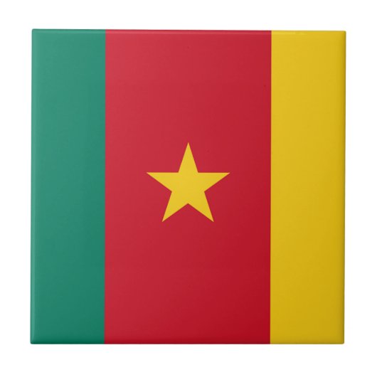 カメルーン国旗 タイル (正面)