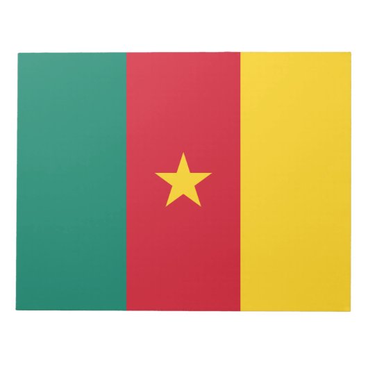 カメルーン国旗 ノートパッド (正面)