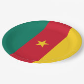カメルーン国旗 ペーパープレート (アングル)