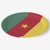 カメルーン国旗 ペーパープレート (アングル)