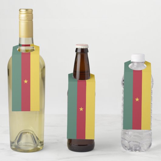 カメルーン国旗 ボトルネックタグ (インサイチュ)
