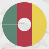 カメルーン国旗 ワイングラスタグ (正面)