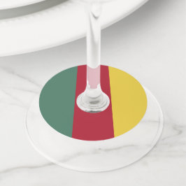 カメルーン国旗 ワイングラスタグ