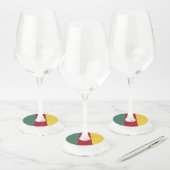 カメルーン国旗 ワイングラスタグ (セット)