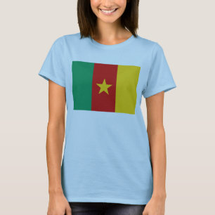 カメルーン国旗xマップTシャツ Tシャツ