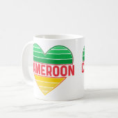 カメルーン大好き,カメルーンハート コーヒーマグカップ (正面左)