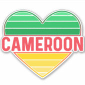 カメルーン大好き，カメルーンハート シール (正面)