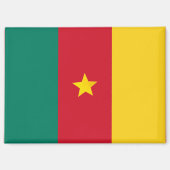 カメルーン矩形磁石国旗 マグネット (正面)