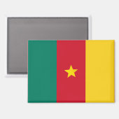 カメルーン矩形磁石国旗 マグネット (正面/裏面)