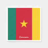 カメルーン&カメルーン国旗のパーティーファッション/スポーツファン スタンダードカクテルナプキン (正面)