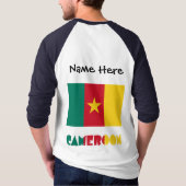 カメルーン カメルーン国旗 ブラック 個人用化 Tシャツ (裏面)
