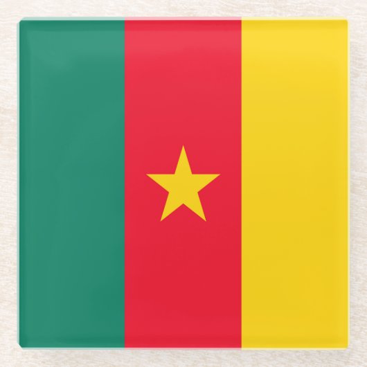カメルーン ガラスコースター (正面)