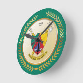カメルーン・コート・オブ・アームズ ラウンド壁時計 (傾斜)