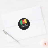 カメルーン、バスケットボールを愛する ラウンドシール (封筒)
