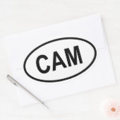 カメルーン「CAM」 楕円形シール (封筒)