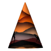 カメル紙パーティーハットサンセットデザート パーティーハット (正面)